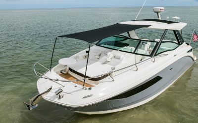 Sea Ray Sundancer 320 Coupé Bug mit Sonnensegel